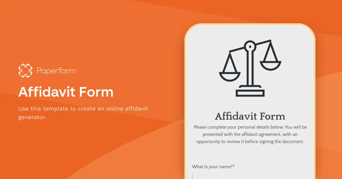Affidavit Form