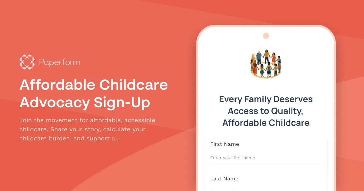 Affordable Childcare Advocacy Sign-Up