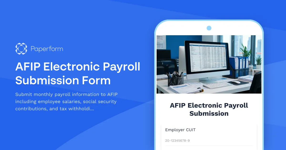 AFIP Electronic Payroll Submission Form