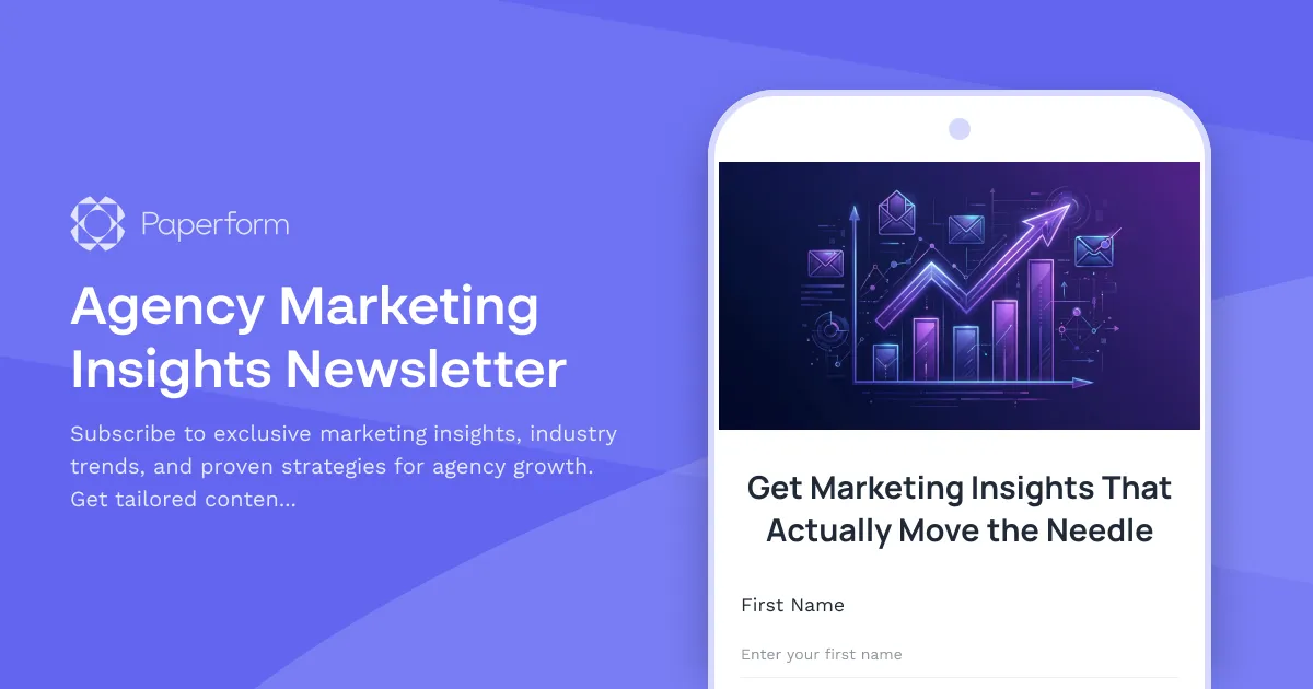 Agency Marketing Insights Newsletter