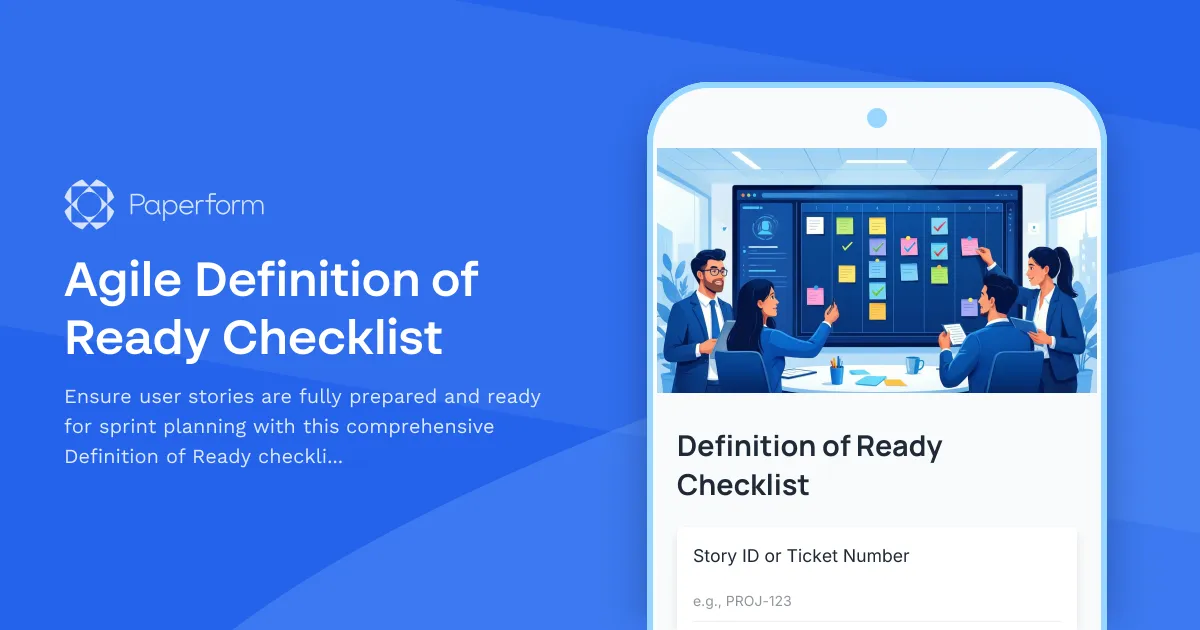 Agile Definition of Ready Checklist