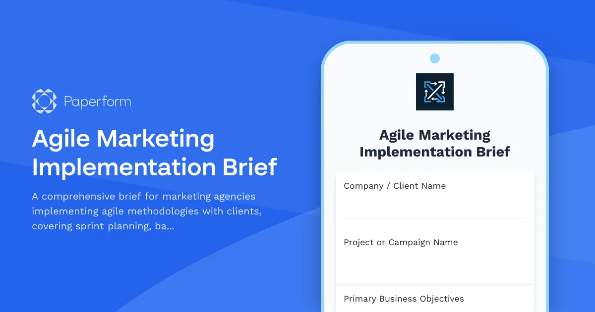 Agile Marketing Implementation Brief