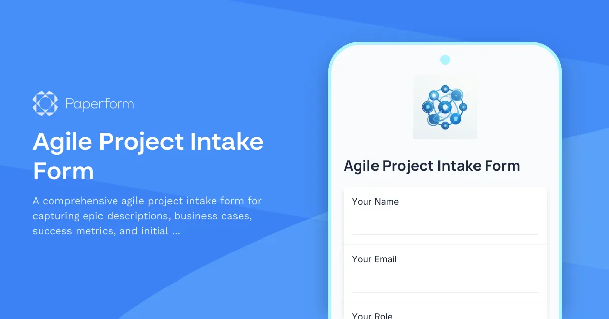 Agile Project Intake Form