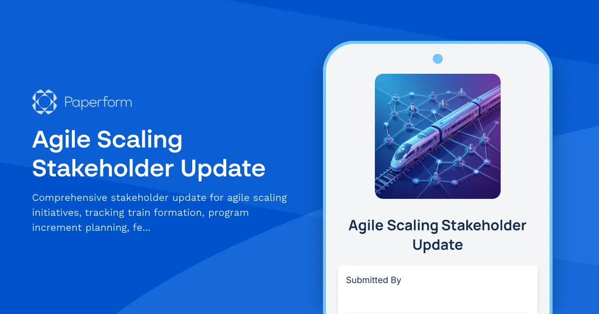 Agile Scaling Stakeholder Update