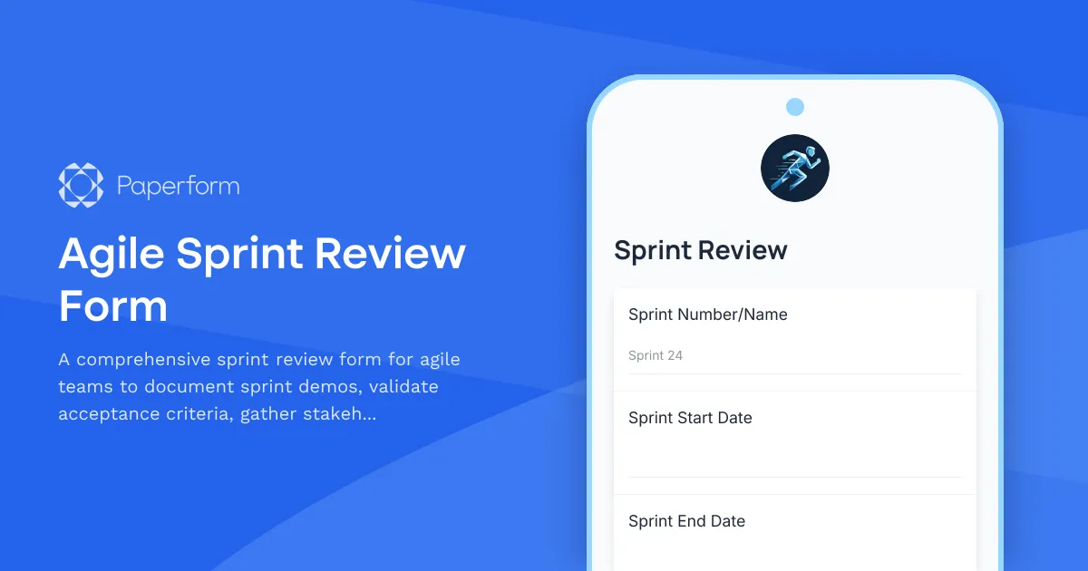 Agile Sprint Review Form