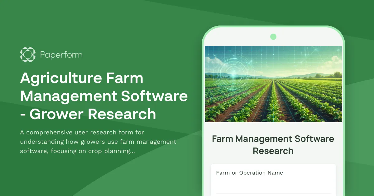 Agriculture Farm Management Software - Grower Research