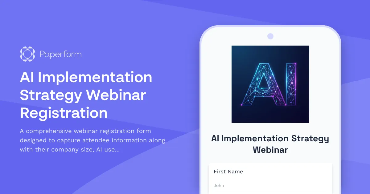 AI Implementation Strategy Webinar Registration