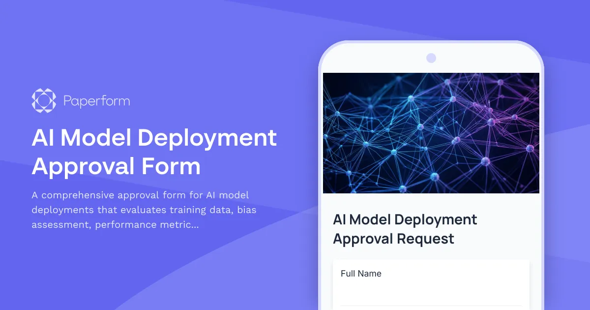 AI Model Deployment Approval Form