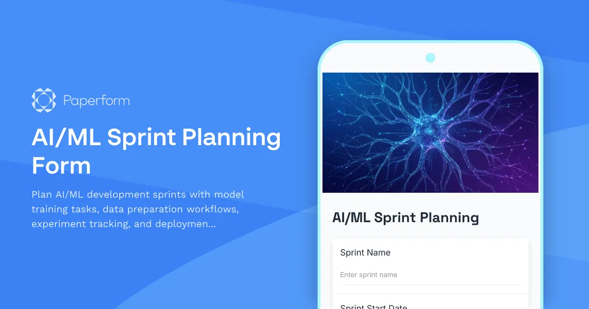 AI/ML Sprint Planning Form