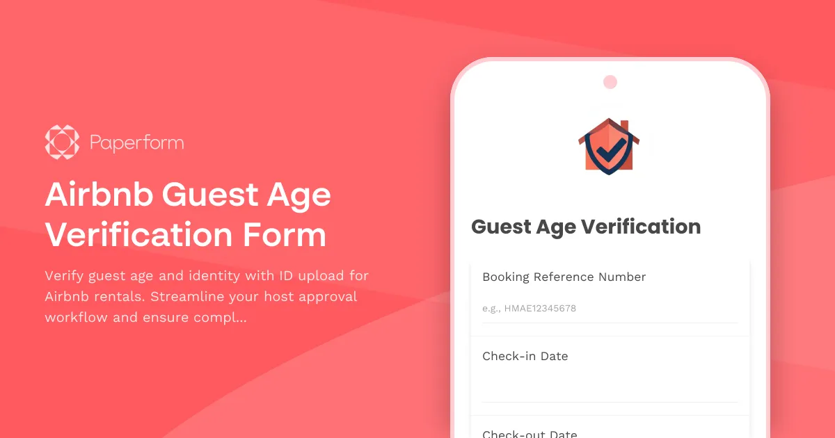 Airbnb Guest Age Verification Form