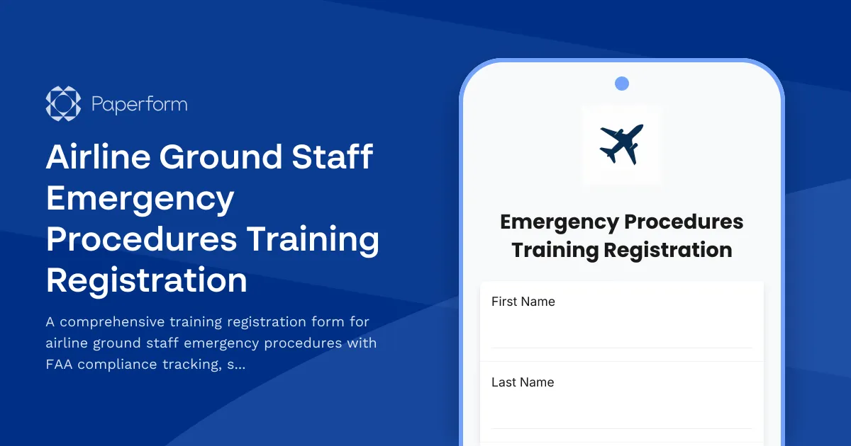 Airline Ground Staff Emergency Procedures Training Registration