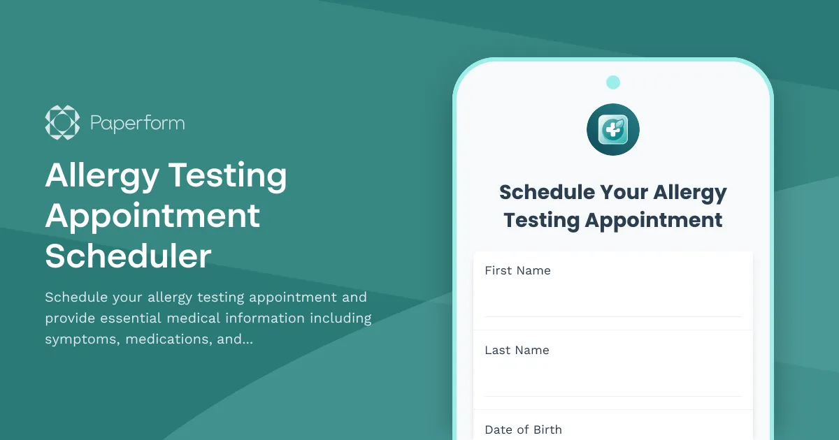 Allergy Testing Appointment Scheduler