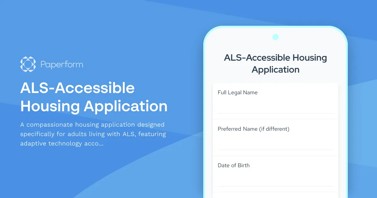 ALS-Accessible Housing Application