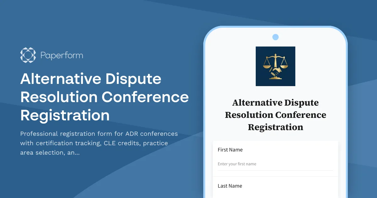 Alternative Dispute Resolution Conference Registration