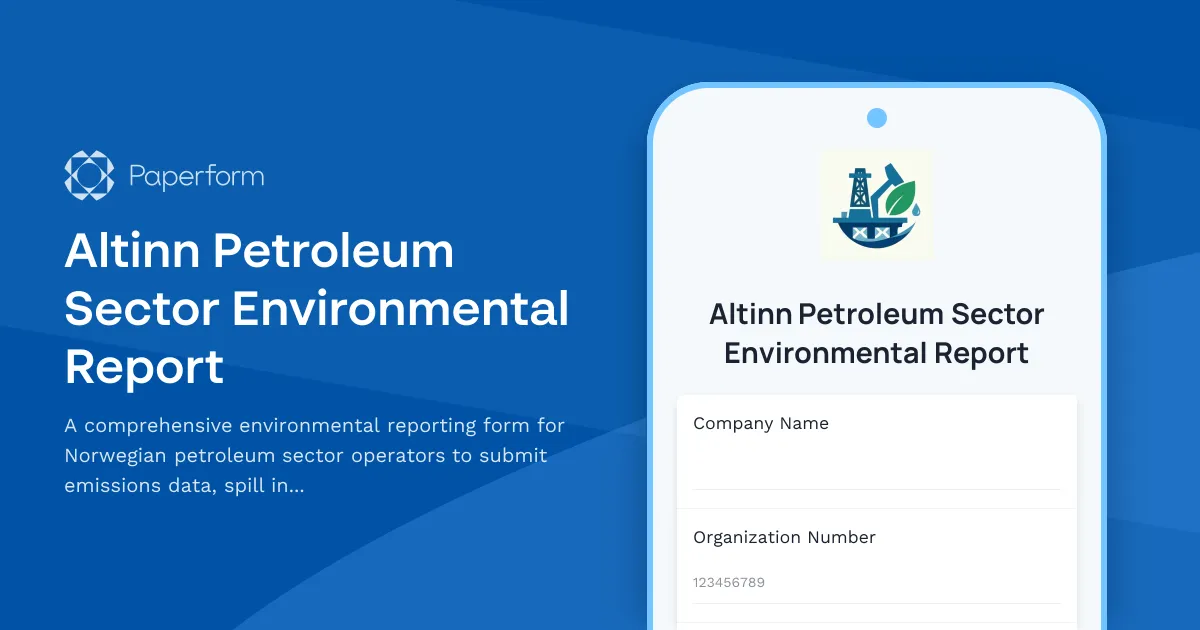 Altinn Petroleum Sector Environmental Report