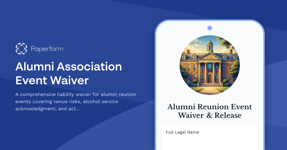 Alumni Association Event Waiver