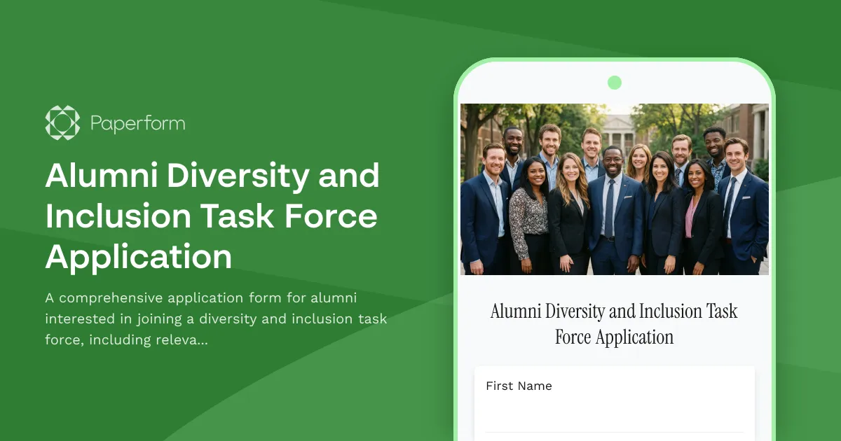 Alumni Diversity and Inclusion Task Force Application