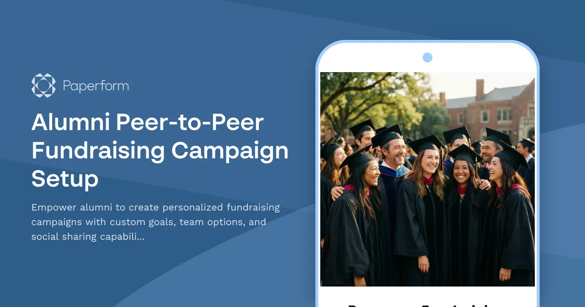 Alumni Peer-to-Peer Fundraising Campaign Setup