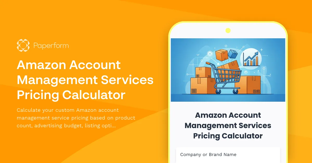 Amazon Account Management Services Pricing Calculator