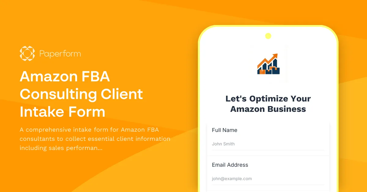 Amazon FBA Consulting Client Intake Form