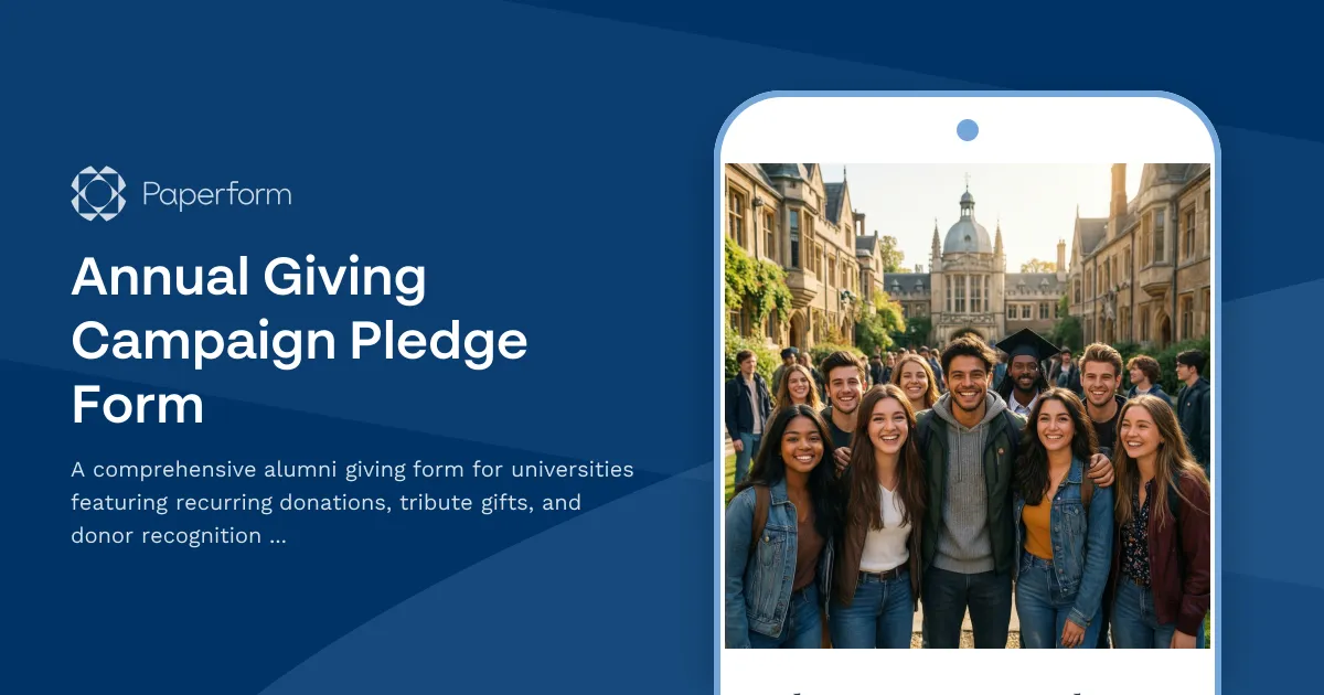 Annual Giving Campaign Pledge Form