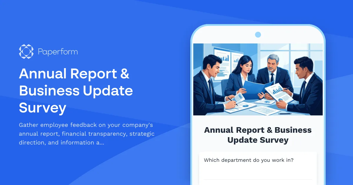 Annual Report & Business Update Survey