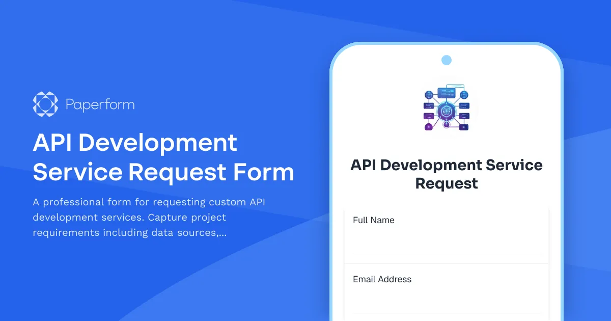 API Development Service Request Form