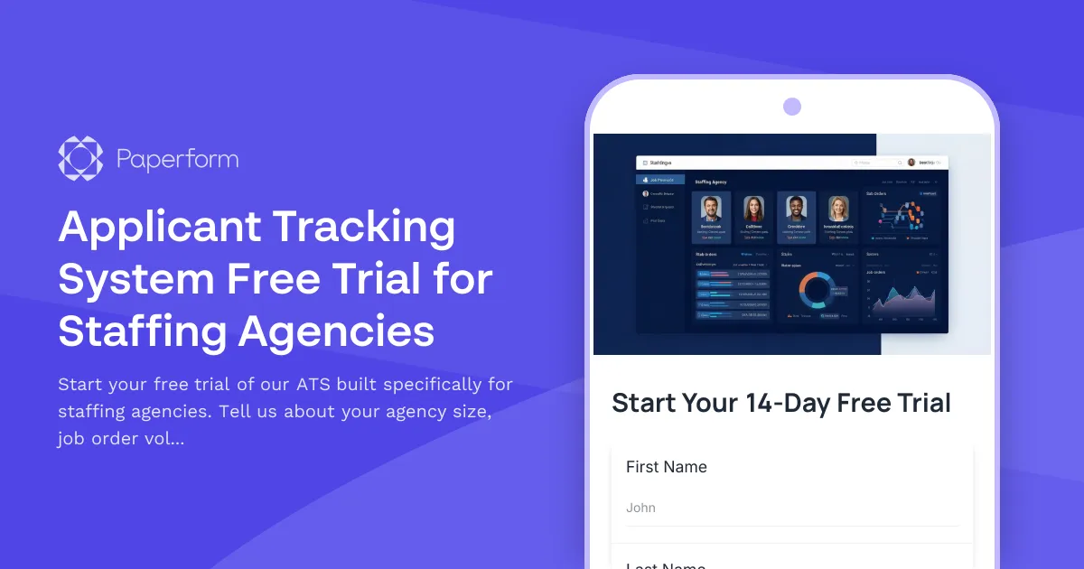 Applicant Tracking System Free Trial for Staffing Agencies