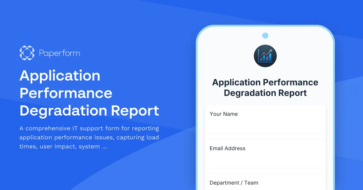 Application Performance Degradation Report