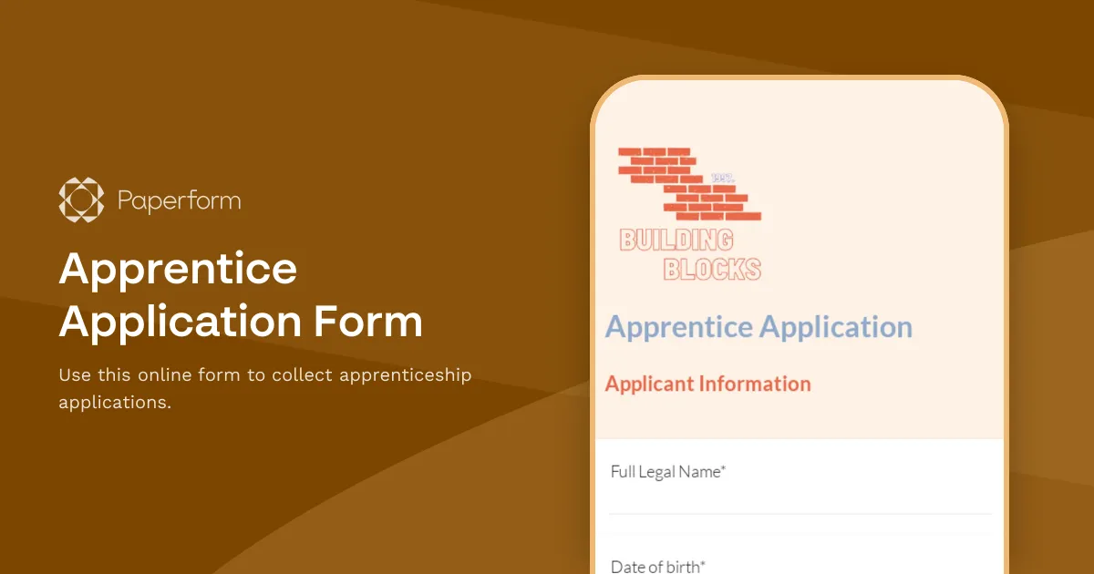 Apprentice Application Form