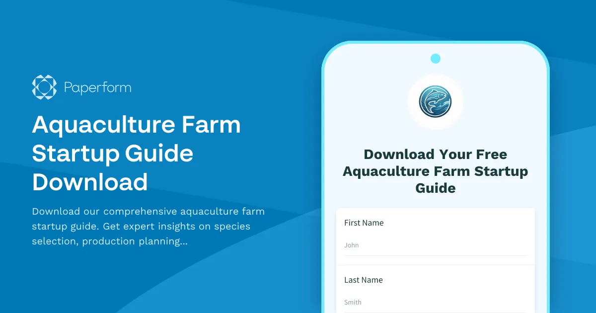 Aquaculture Farm Startup Guide Download
