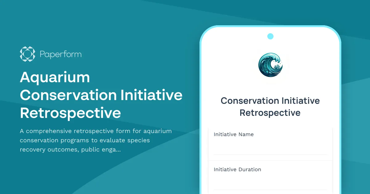 Aquarium Conservation Initiative Retrospective