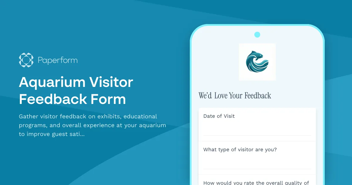 Aquarium Visitor Feedback Form