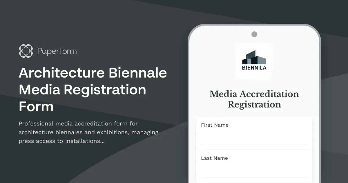 Architecture Biennale Media Registration Form