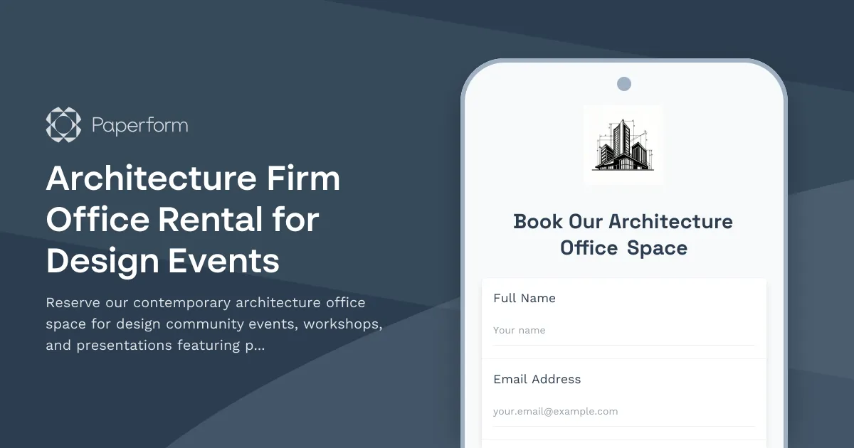 Architecture Firm Office Rental for Design Events