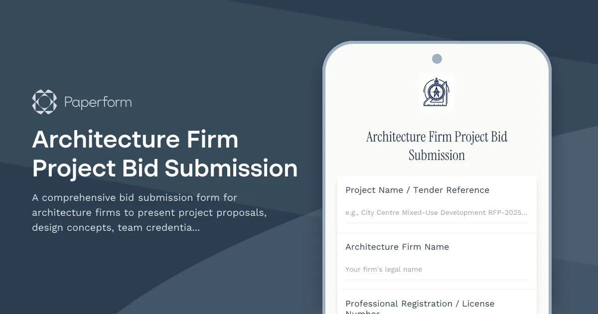 Architecture Firm Project Bid Submission