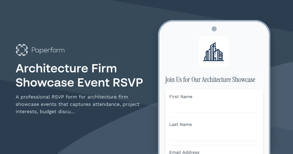 Architecture Firm Showcase Event RSVP
