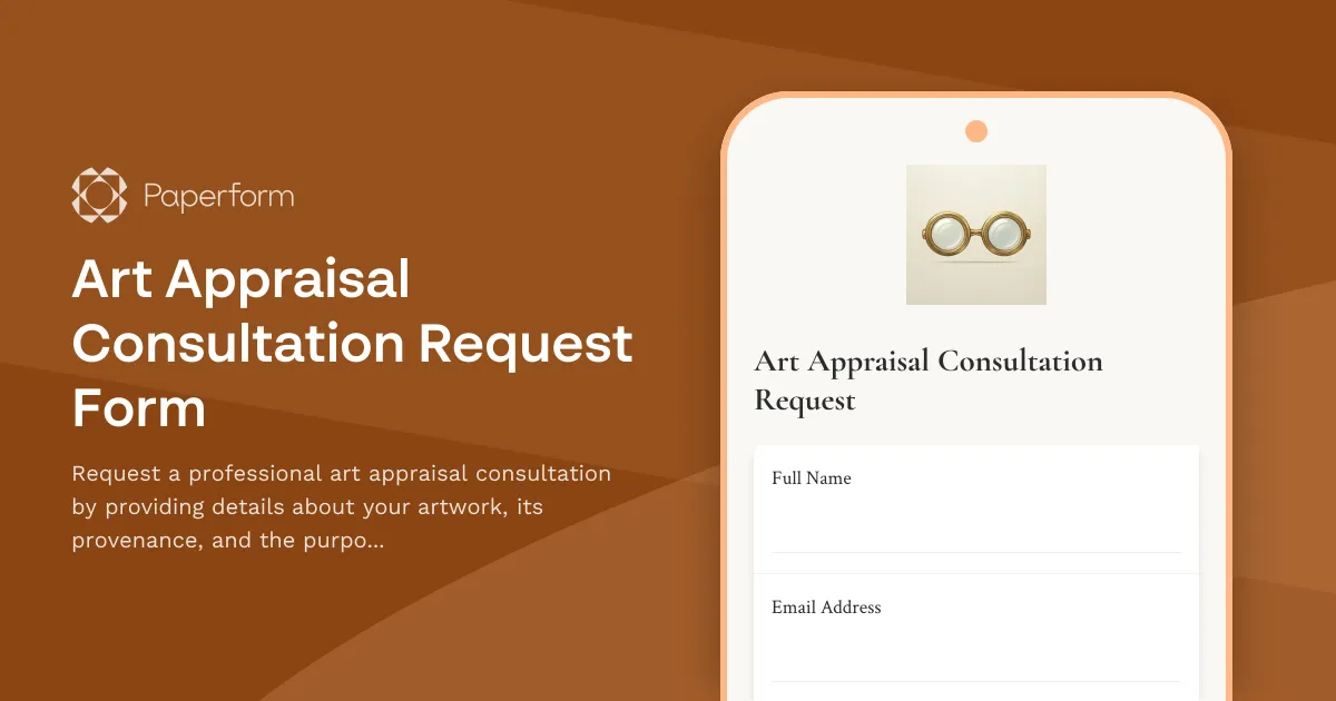 Art Appraisal Consultation Request Form