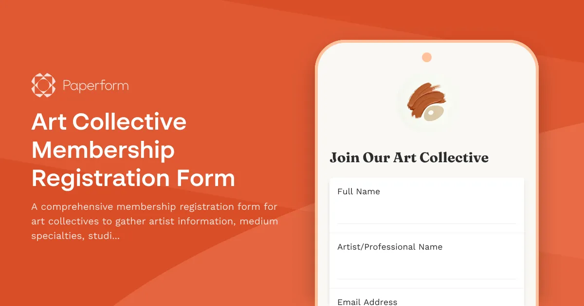 Art Collective Membership Registration Form