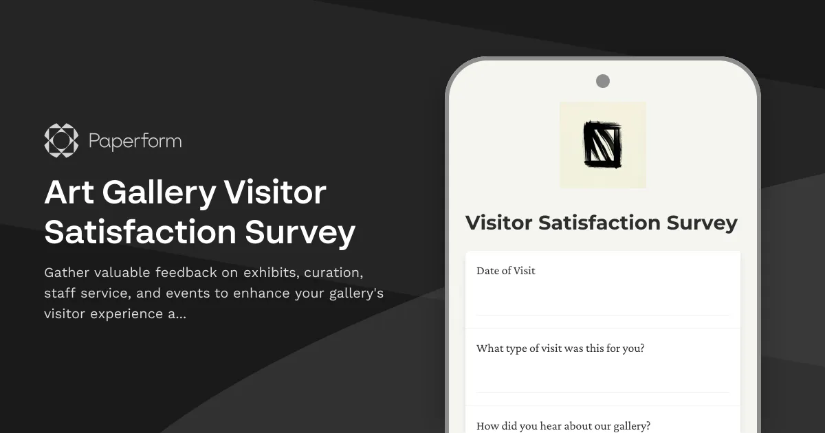 Art Gallery Visitor Satisfaction Survey