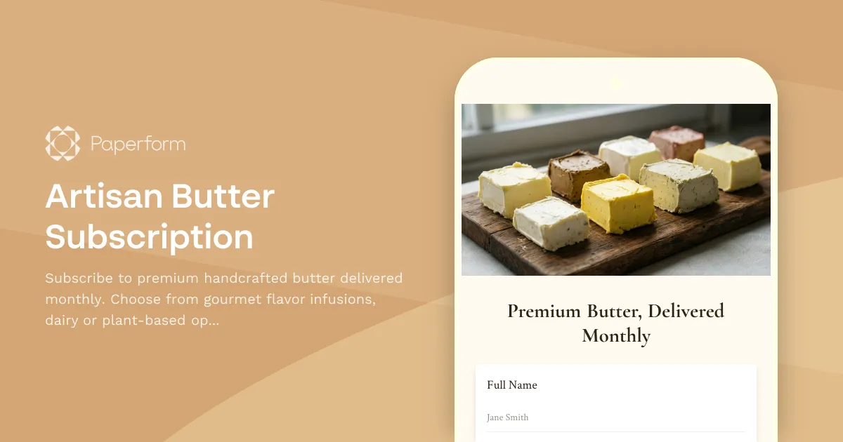 Artisan Butter Subscription