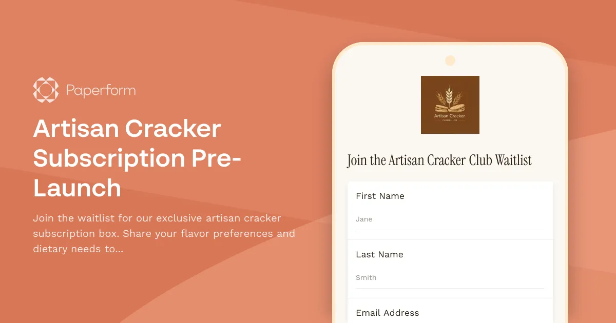 Artisan Cracker Subscription Pre-Launch