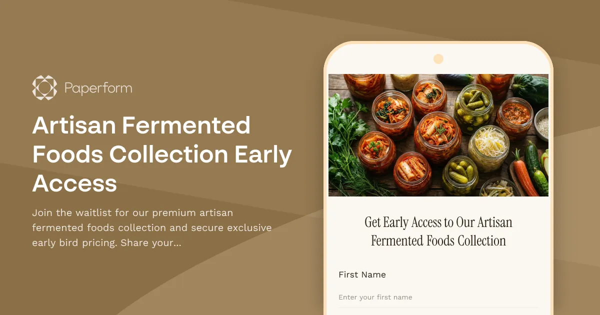 Artisan Fermented Foods Collection Early Access