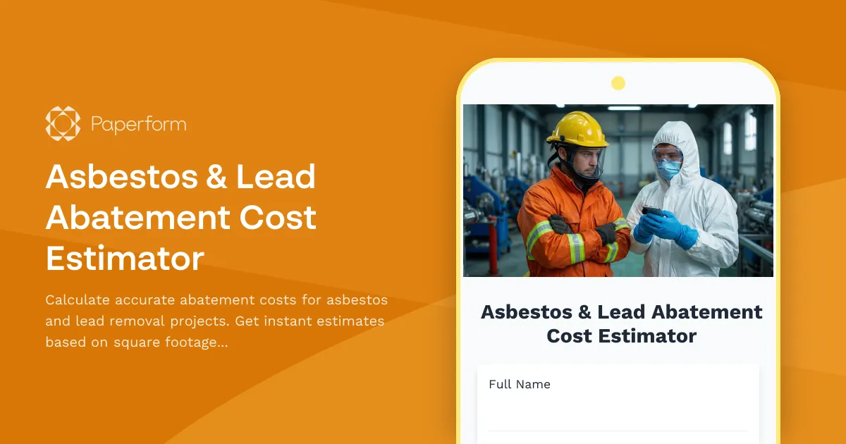Asbestos & Lead Abatement Cost Estimator