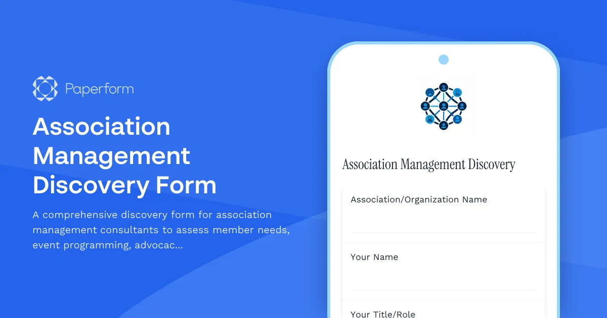 Association Management Discovery Form