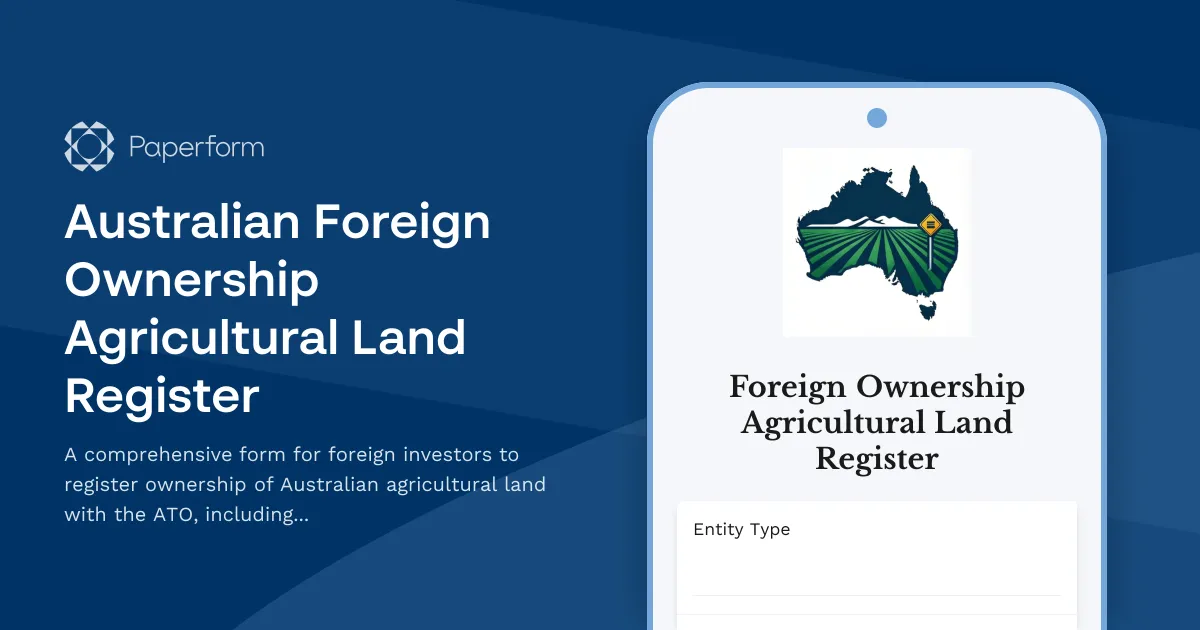 Australian Foreign Ownership Agricultural Land Register
