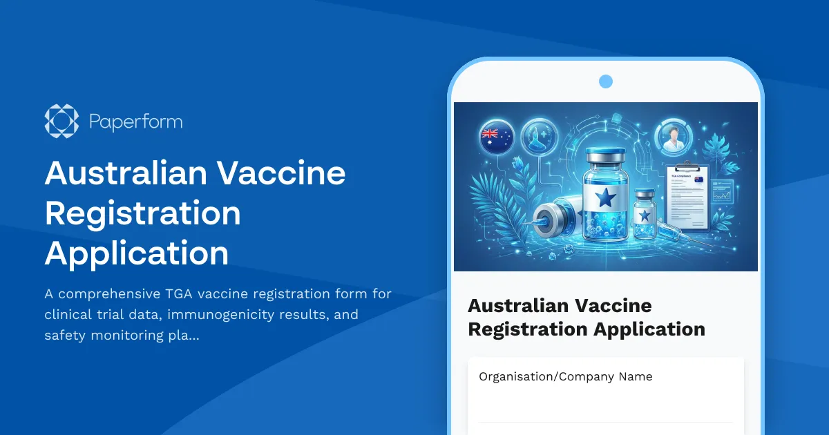 Australian Vaccine Registration Application