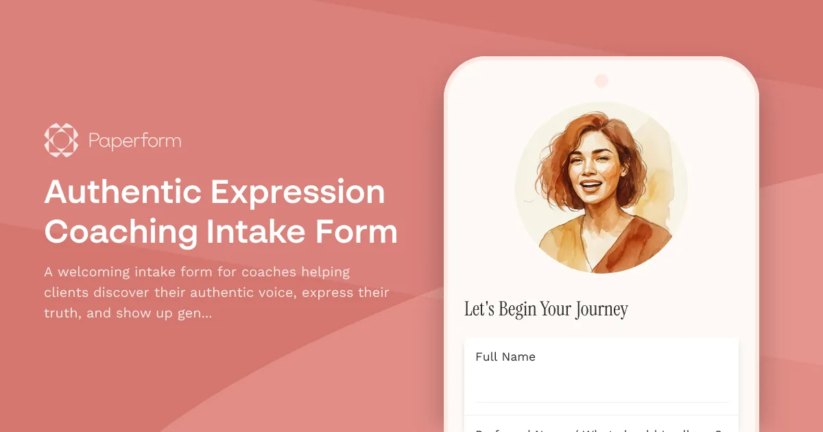 Authentic Expression Coaching Intake Form