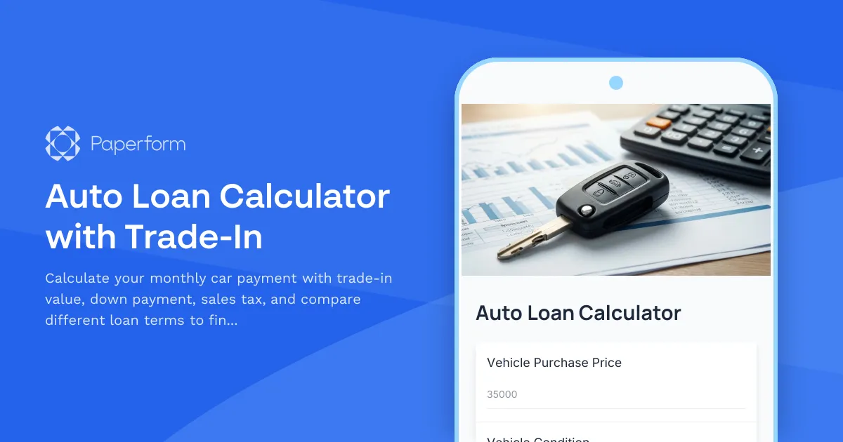 Auto Loan Calculator with Trade-In