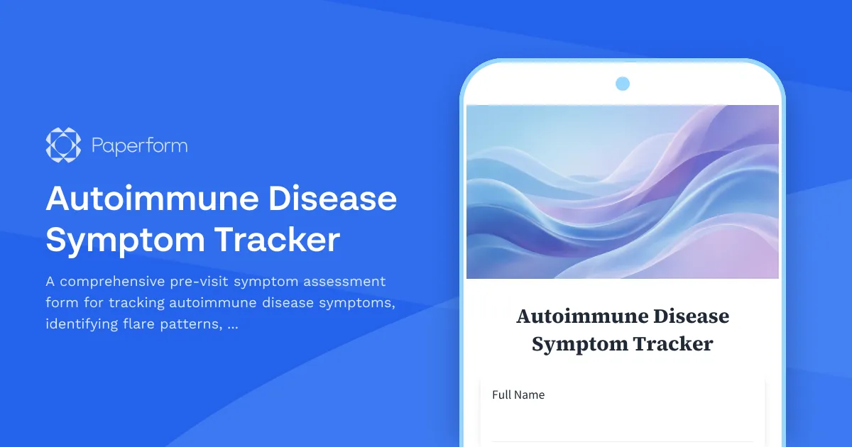 Autoimmune Disease Symptom Tracker